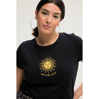 Studio Untold  T-shirt dal taglio classico con stampa con soli, scollo a girocollo e mezze maniche 