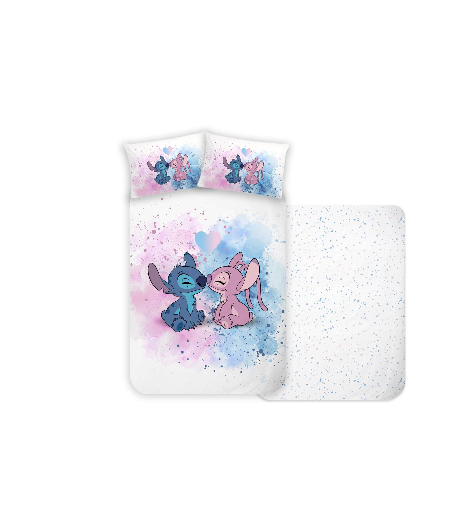 Disney Stitch Love Renforcé Set de Linge de Lit  