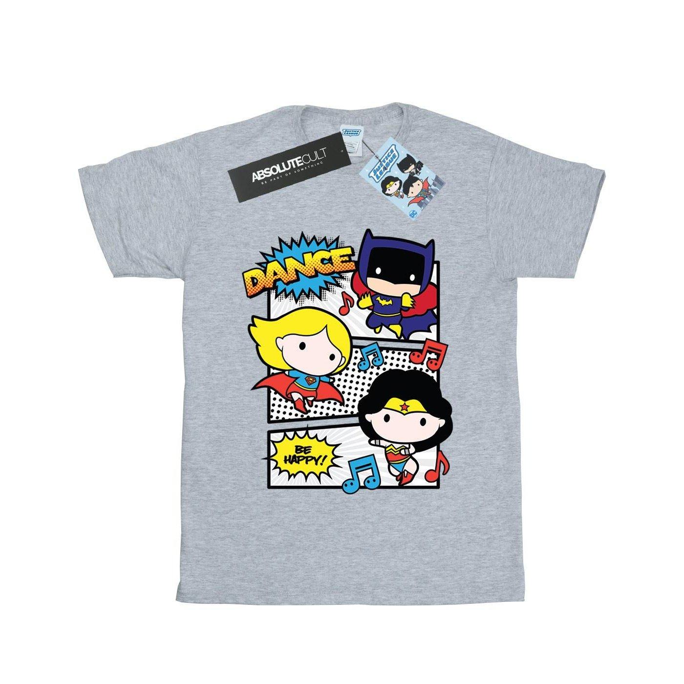 Image of Chibi Super Friends Dance Tshirt Damen Grau M