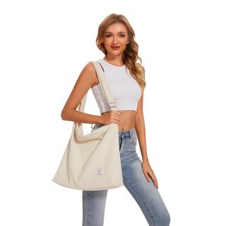 Only-bags.store  Kordtasche Umhängetasche mit Reißverschluss Wasserdichter Shopper Große Kord-Umhängetasche 