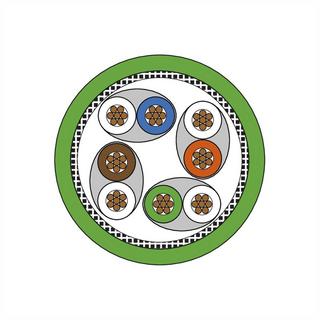 METZ CONNECT  Câble Ethernet industriel M12, codage X, 2.0 m, connecteur M12 droit - connecteur M12 coudé, codage 