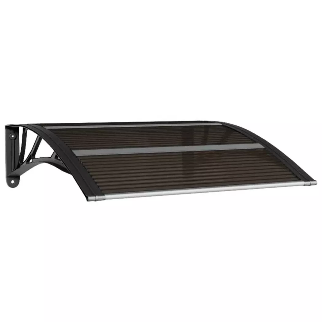 VidaXL - Auvent de porte polycarbonate, One Size, Noir