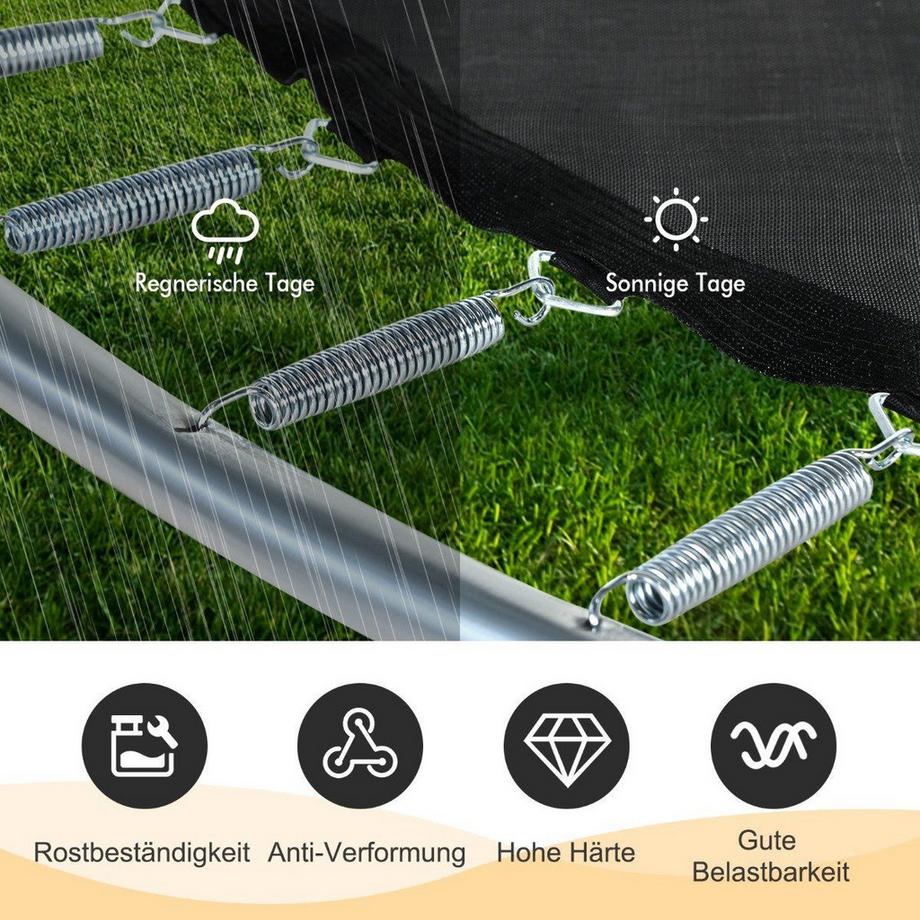 Northio  Set di 20 molle per trampolino da 14 cm in acciaio zincato pesante con gancio a T 