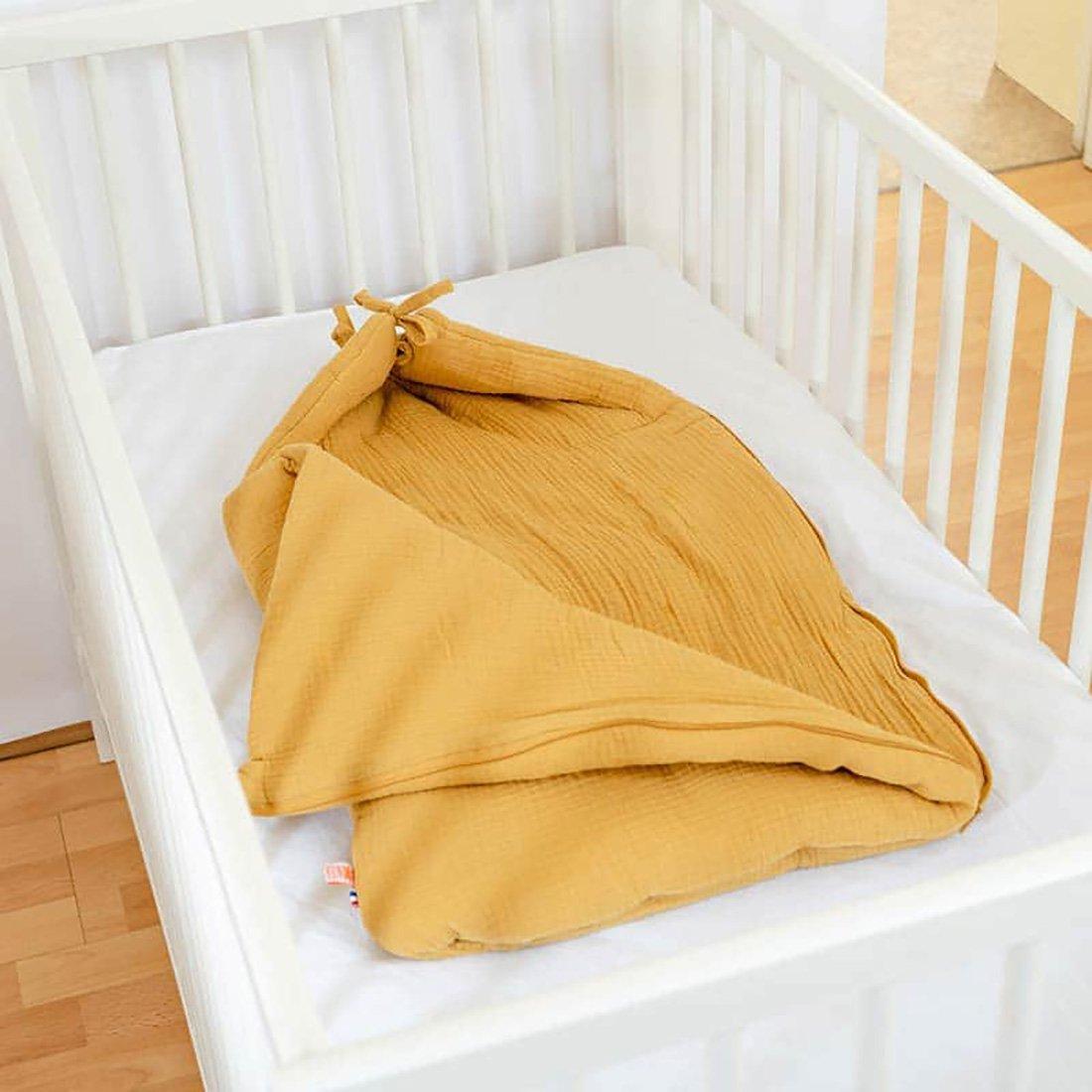 PAPATE  Babynest aus Bio-Baumwolle Honig 