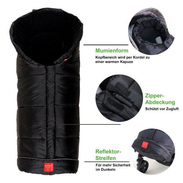 Kaiser  Kinderwagen Fusssack Iglu Thermo Fleece black 