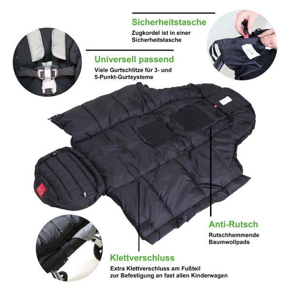 Kaiser  Kinderwagen Fusssack Iglu Thermo Fleece black 