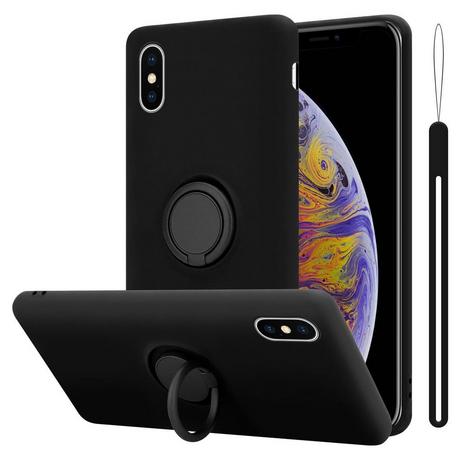 Cadorabo  Housse compatible avec Apple iPhone XS MAX - Coque de protection en silicone TPU flexible avec anneau 