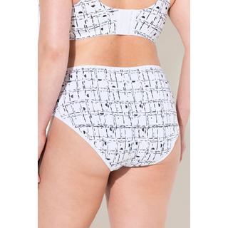 Ulla Popken  Slip midi con stampa grafica/tinta unita in confezione da cinque 