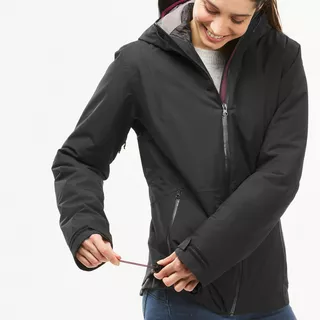 Veste trekking rainwarm 100 3en1 femme noir clearance quechua