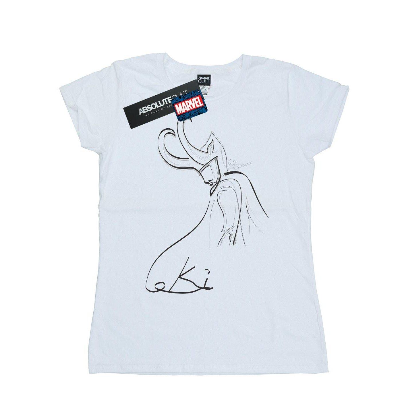 Image of Loki Lines Tshirt Damen Weiss XL