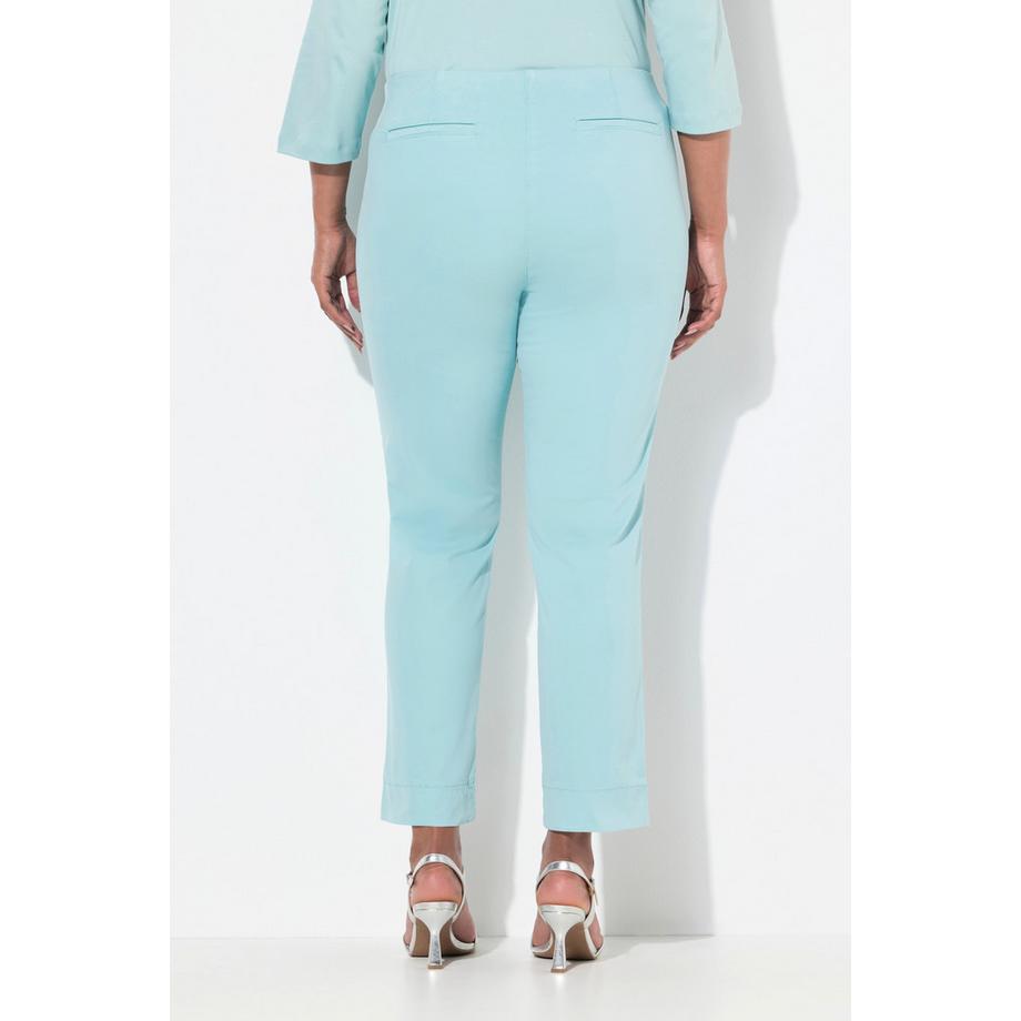 Ulla Popken Passepoil Jambe Slim Taille Élastique Fentes Pantalon  