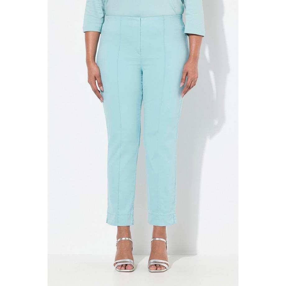 Ulla Popken Passepoil Jambe Slim Taille Élastique Fentes Pantalon  