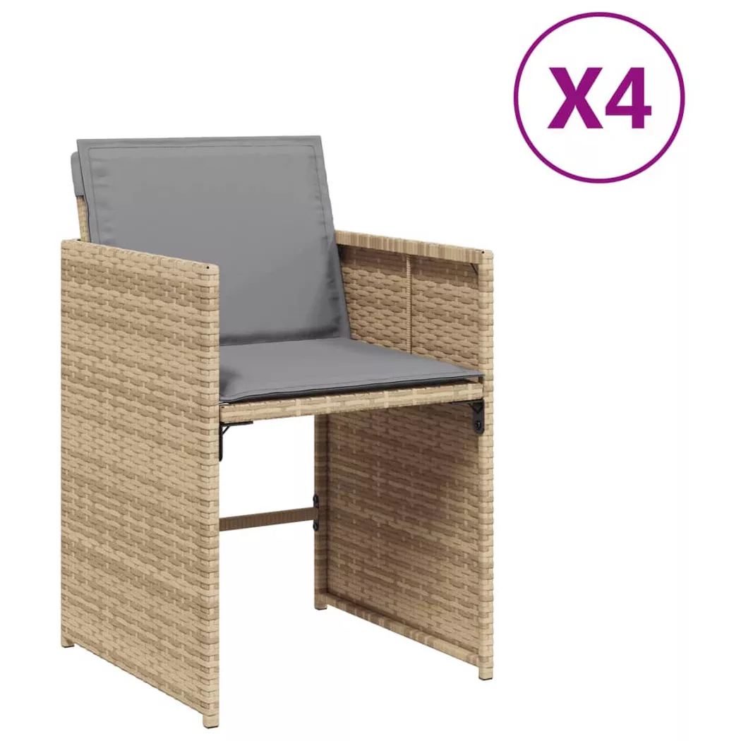VidaXL - sedia da giardino Polirattan, One Size, Beige
