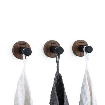 Magnetischer Haken Rund Walnuss