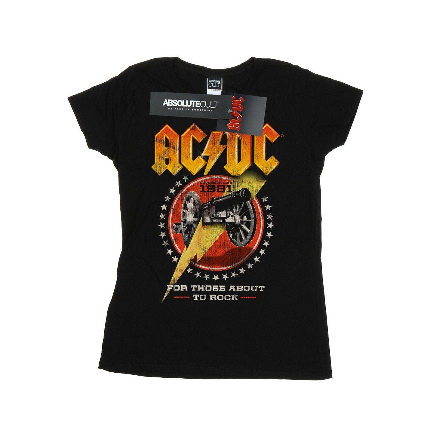 Image of Acdc For Those About To Rock 1981 Tshirt Damen Schwarz L