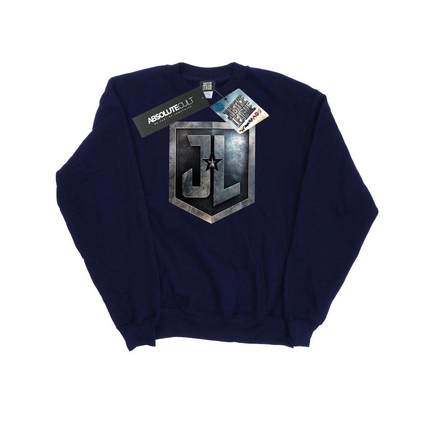 Image of Justice League Movie Shield Sweatshirt Damen Marine S