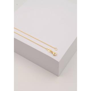 MUAU Schmuck  Collier rond d'forçat en or jaune 750, 1,1mm, 40cm 