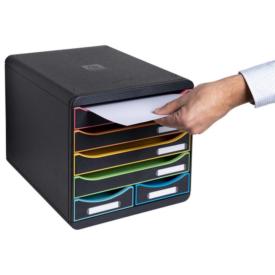 Exacompta Module de classement Big Box Maxi 6 tiroirs Black Office  