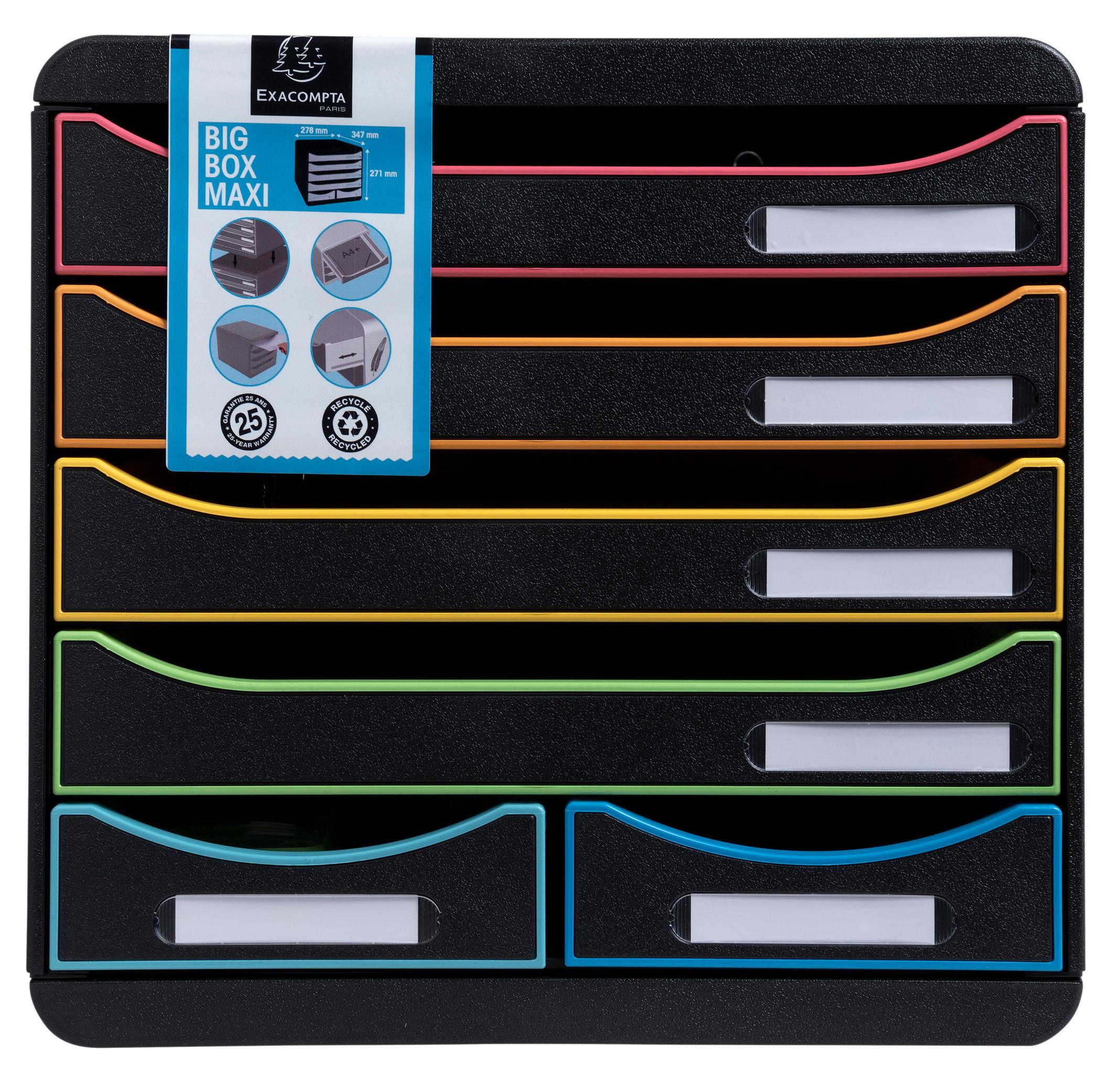 Image of Schubladenbox BIG BOX MAXI, 6 offene Schubladen, Black Office Schubladenbox BIG BOX MAXI, 6 offene Schubladen, Black Office