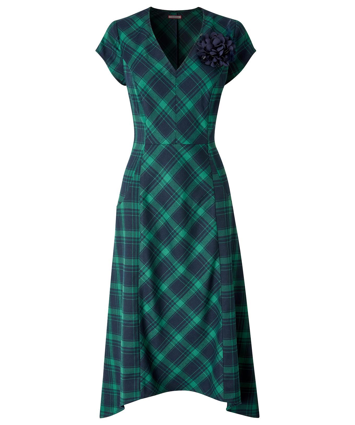 Joe Browns High-Low Maxikleid mit Tartan-Schnürung und Corsage  