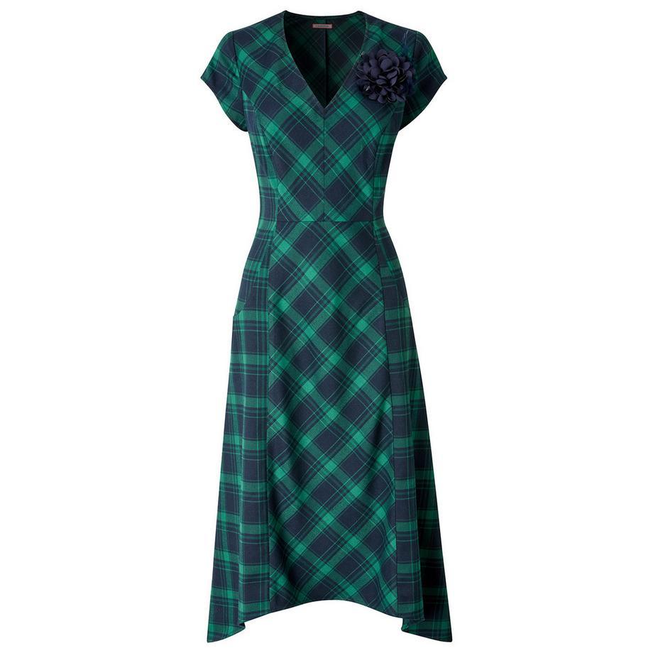 Joe Browns Robe longue asymétrique à lacets tartan et corsage  