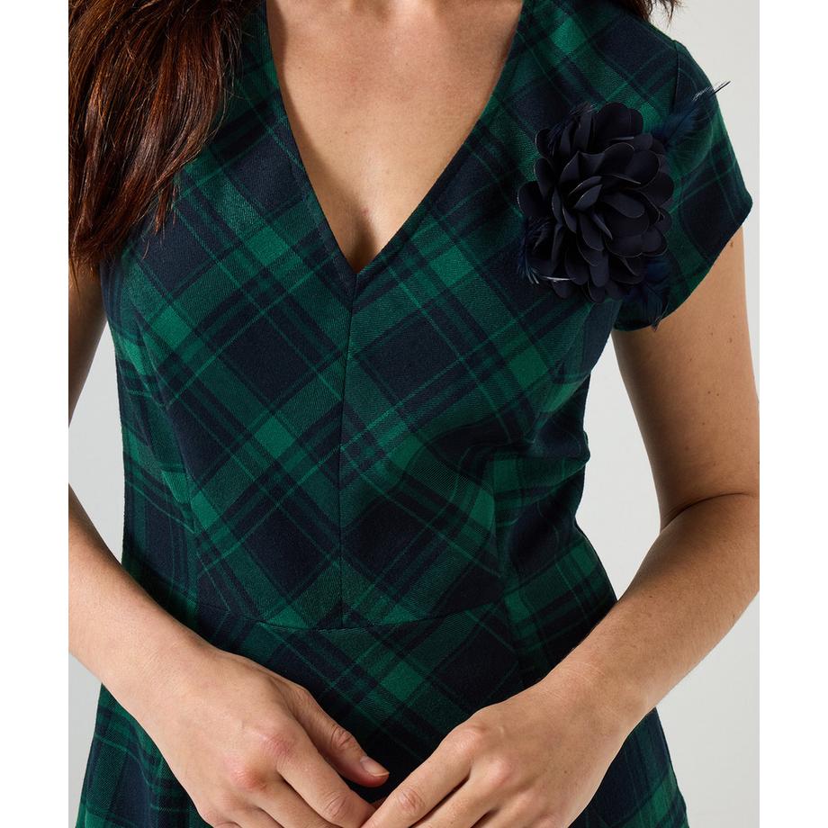 Joe Browns Robe longue asymétrique à lacets tartan et corsage  