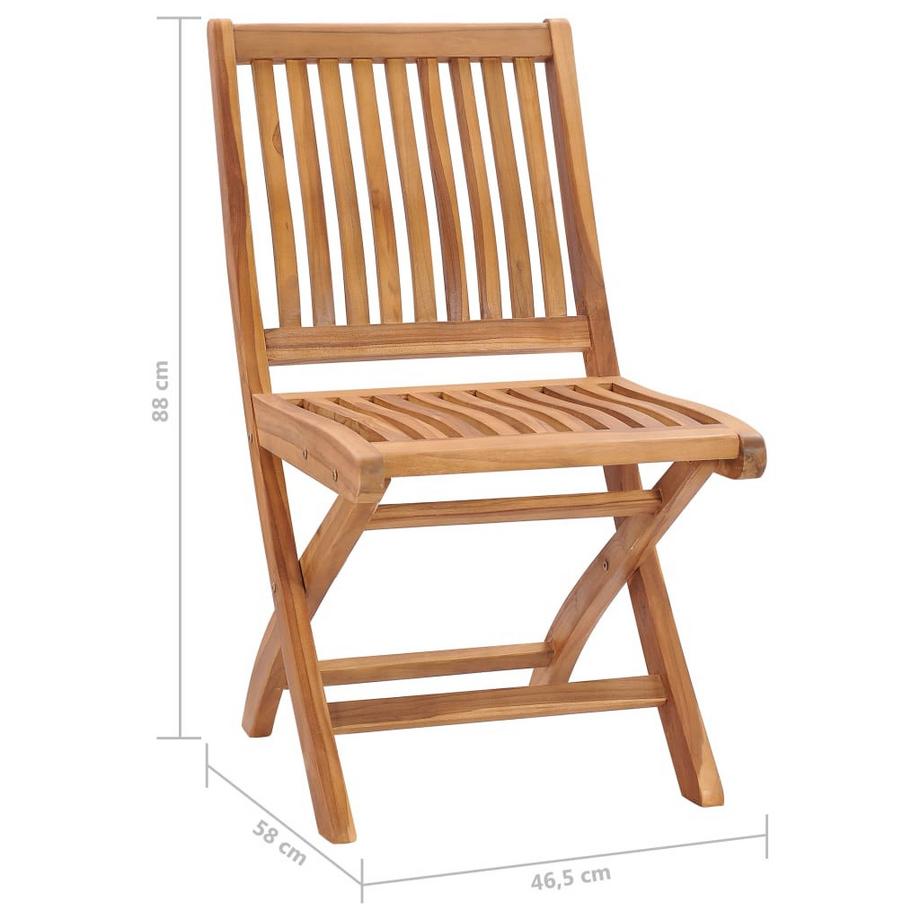VidaXL Chaise de jardin teck  