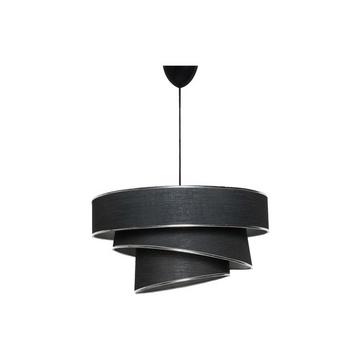 Suspension en tissu et métal à hauteur ajustable  - D. 40 x H. 30-70 cm  - Noir et argenté- TAIRON