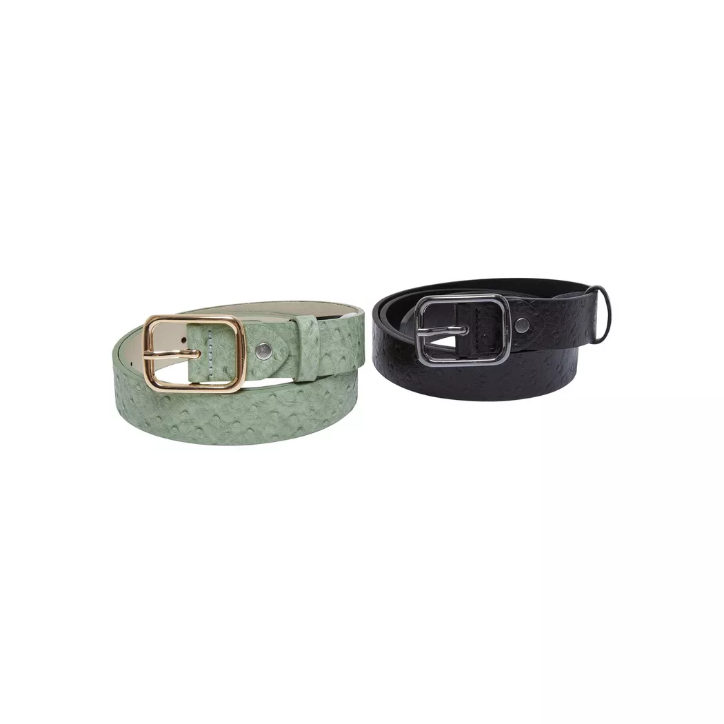URBAN CLASSICS - cinture in pelle di struzzo sintetica (x2), per donna, Größe L/XL
