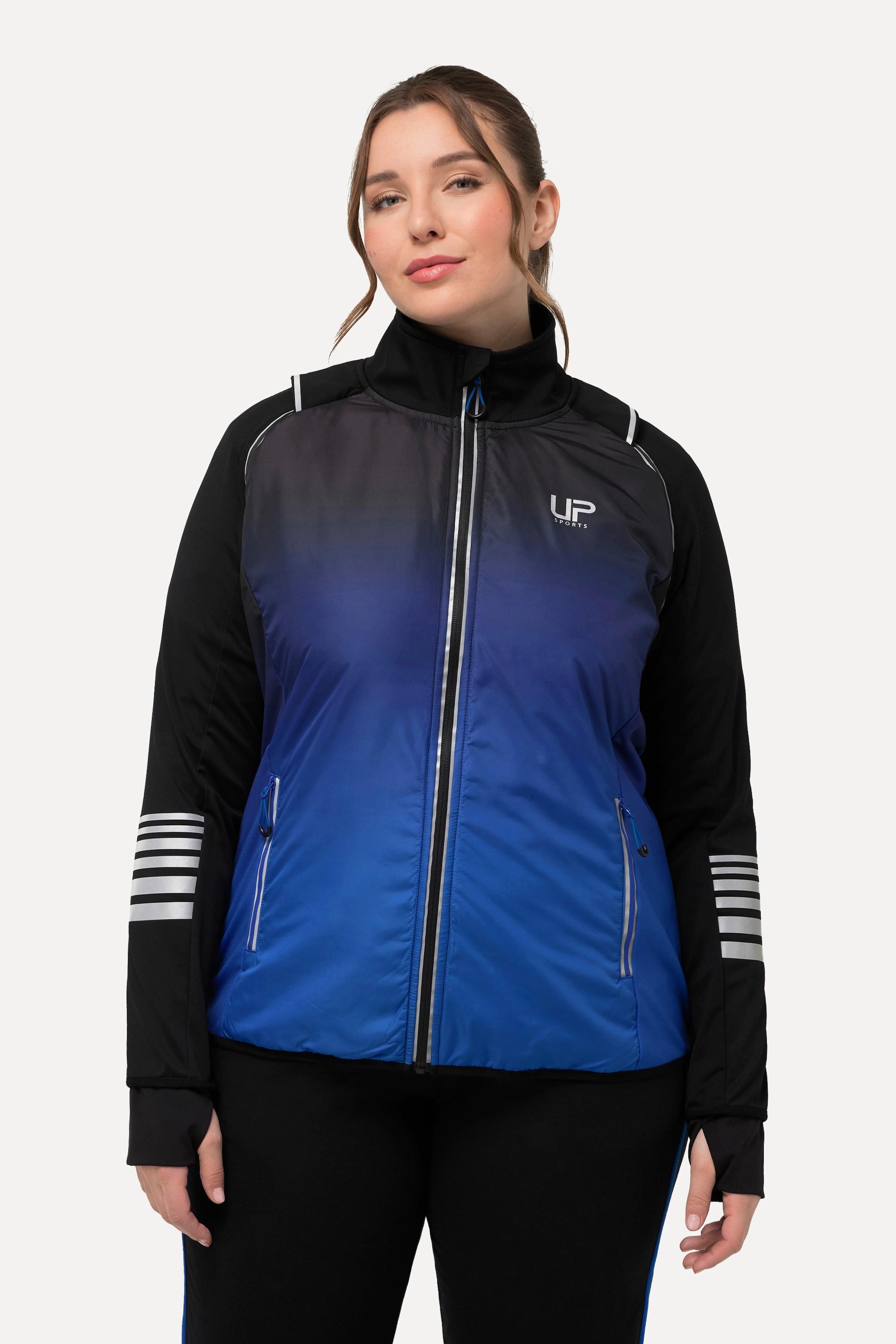 Ulla Popken  2-in-1-Funktionsjacke, Ärmel abnehmbar, Weste, Reflektor 