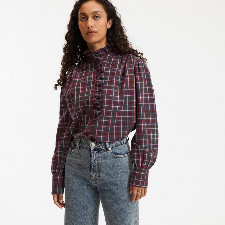 La Redoute Collections Camicia a Quadri Collo Vittoriano  