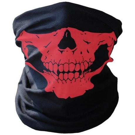 B2X  Rot Skelett Maske / Schal / Schal | Halloween - Skelettmaske 