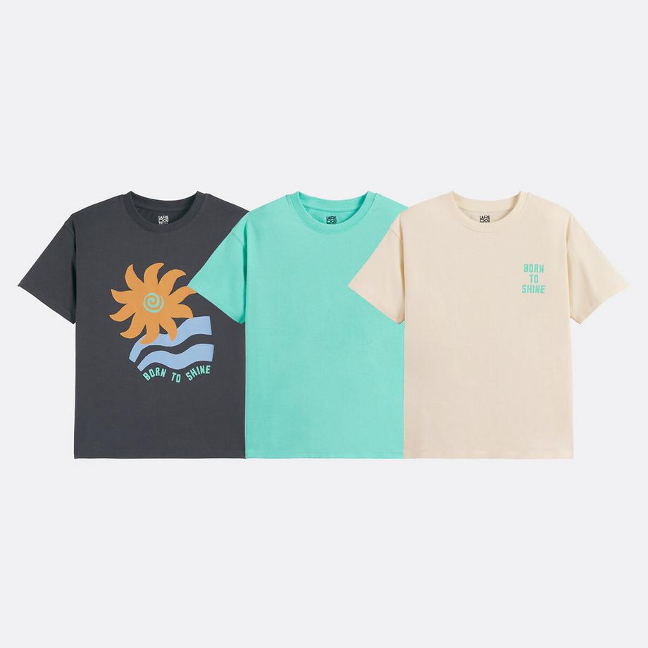 La Redoute Collections  Lot de 3 T-shirts col rond 