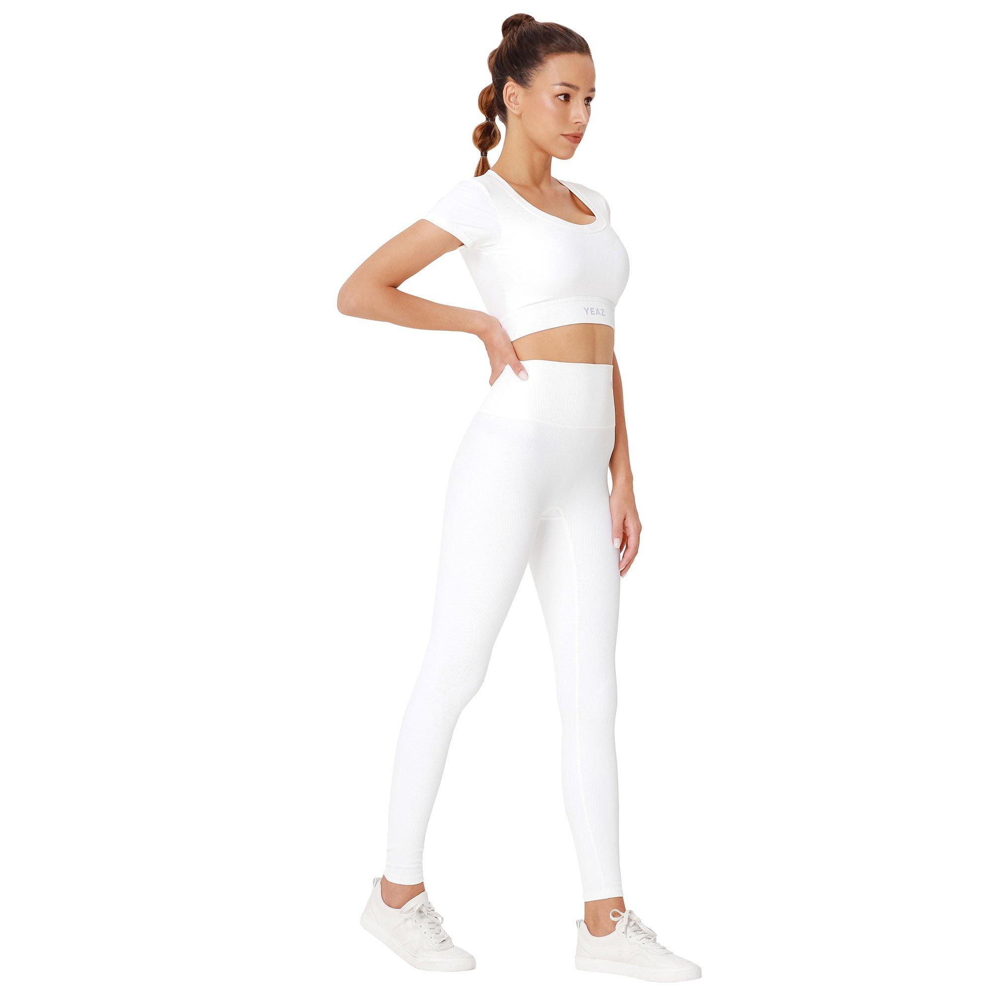 YEAZ  CLUB LEVEL SET Top + Leggings - White Focus 