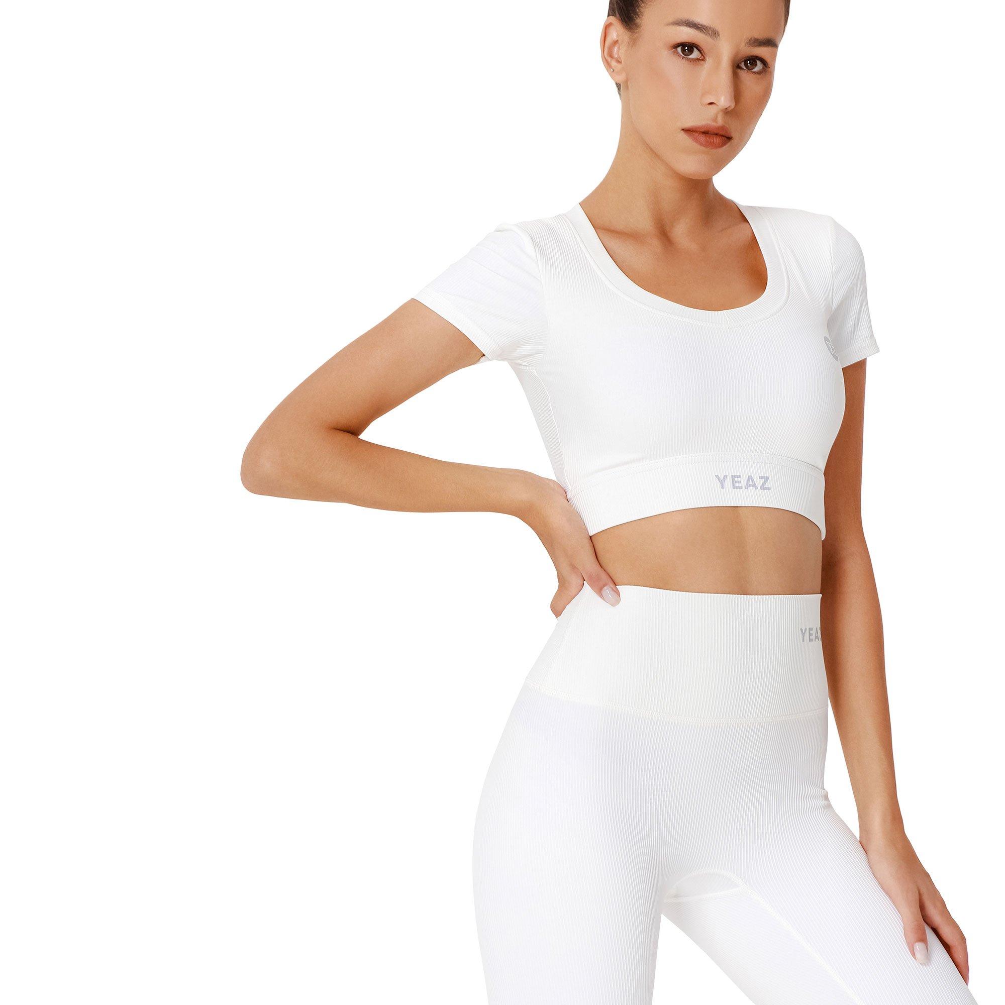 YEAZ  CLUB LEVEL SET Top + Leggings - White Focus 