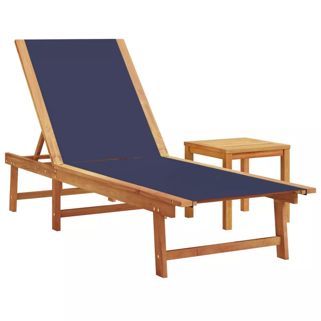 VidaXL - Chaise longue bois d'acacia, One Size, Marron