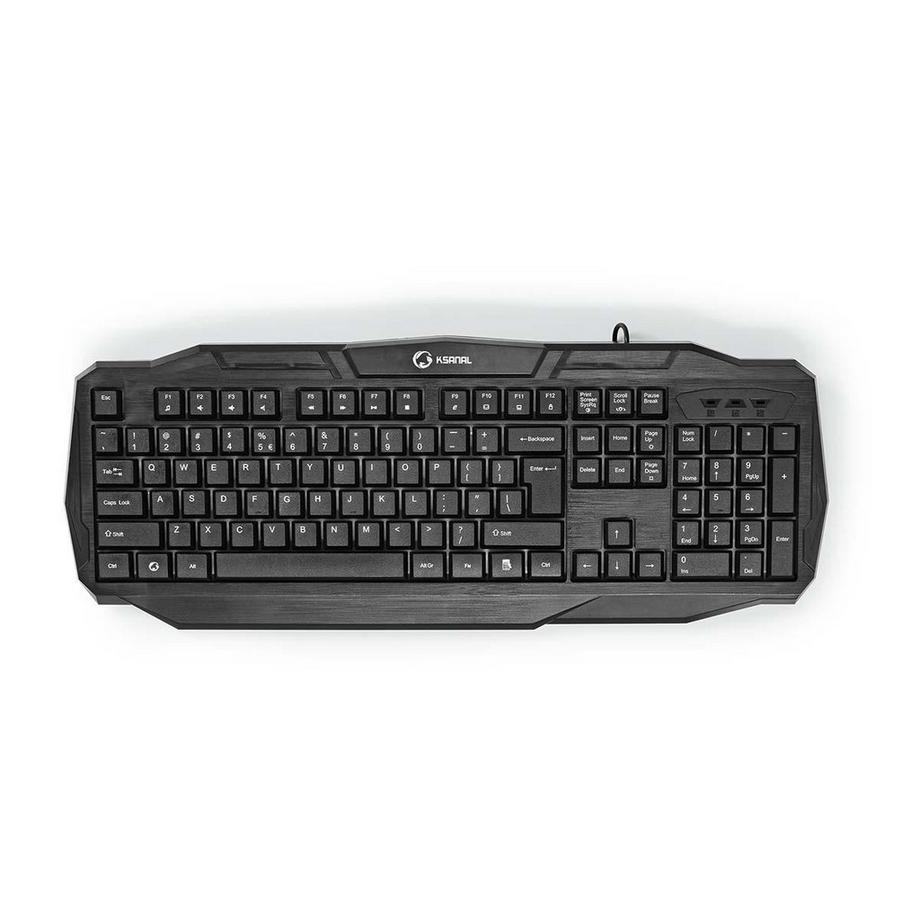 Nedis  Kabelgebundene Gaming-Tastatur | USB 2.0 | Membrantasten | LED | US International | US Layout | USB-Stromversorgung | Länge des Stromkabels: 1,50 m |... 