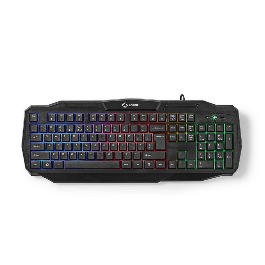 Kabelgebundene Gaming-Tastatur | USB 2.0 | Membrantasten | LED | US International | US Layout | USB-Stromversorgung | Länge des Stromkabels: 1,50 m |...