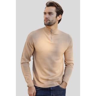 Bellemere New York  Pull à demi-zip en laine mérinos pour hommes 