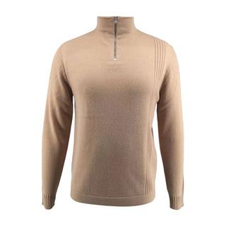 Bellemere New York  Merino-Pullover mit halbem Reißverschluss für Herren 