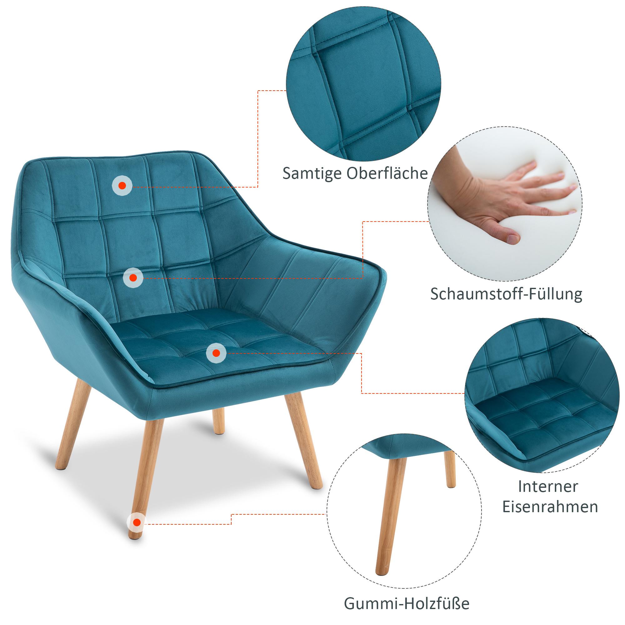 HOMCOM Fauteuil simple  