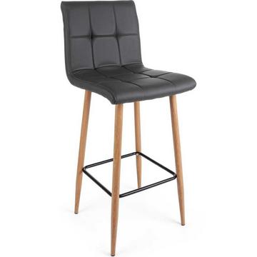 Tabouret de bar Bruce PU gris foncé