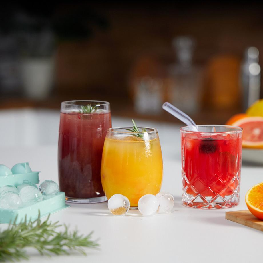 B2X  Lot de 4 bacs à glaçons ronds 