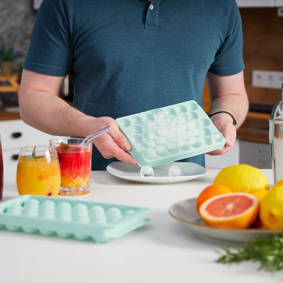 B2X  Lot de 4 bacs à glaçons ronds 