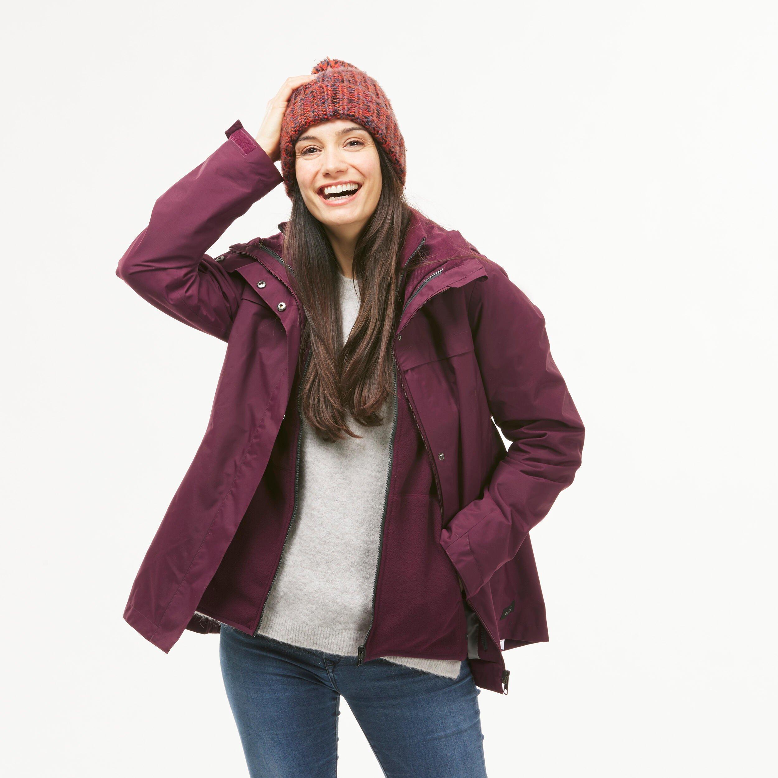 Image of 3-in-1-jacke - Travel 100 3in1 Damen Violett Bedruckt XS