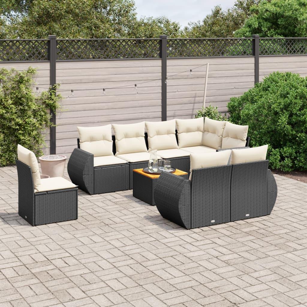 VidaXL set divano da giardino Polirattan  