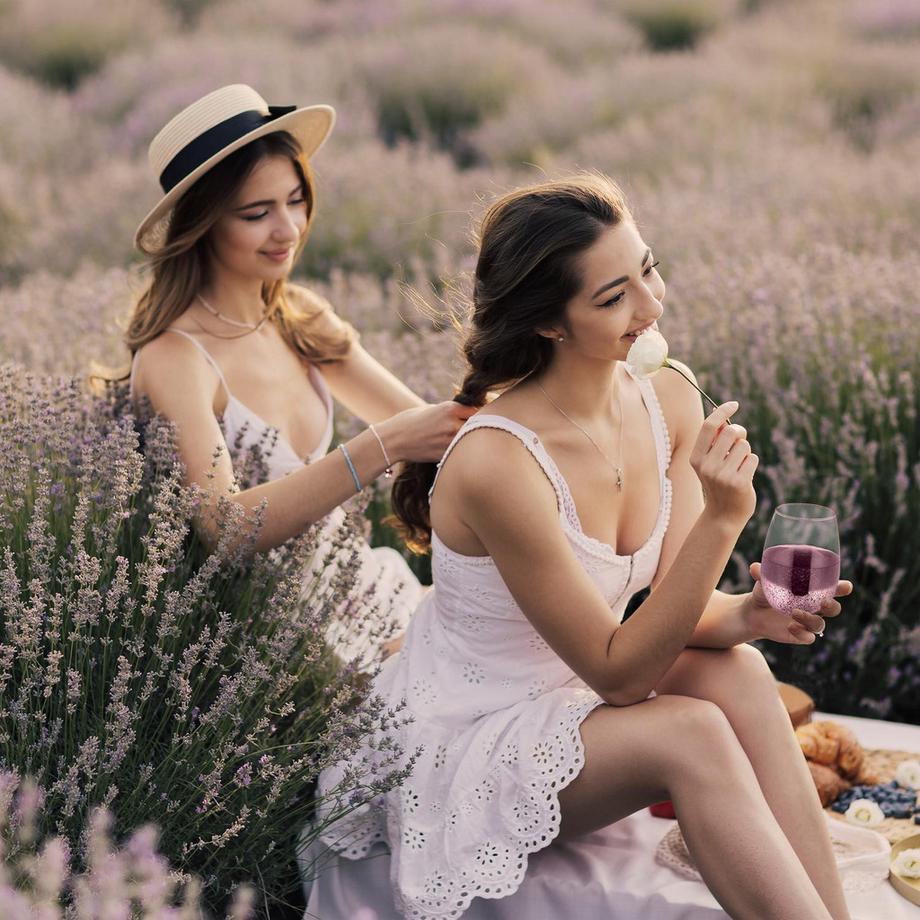 B2X  Weingläser ohne Stiel 2er-Set rosa 