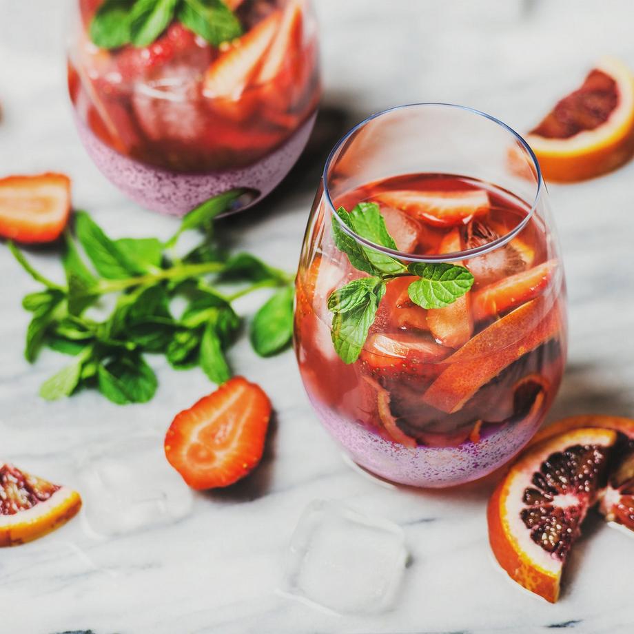 B2X  Weingläser ohne Stiel 2er-Set rosa 