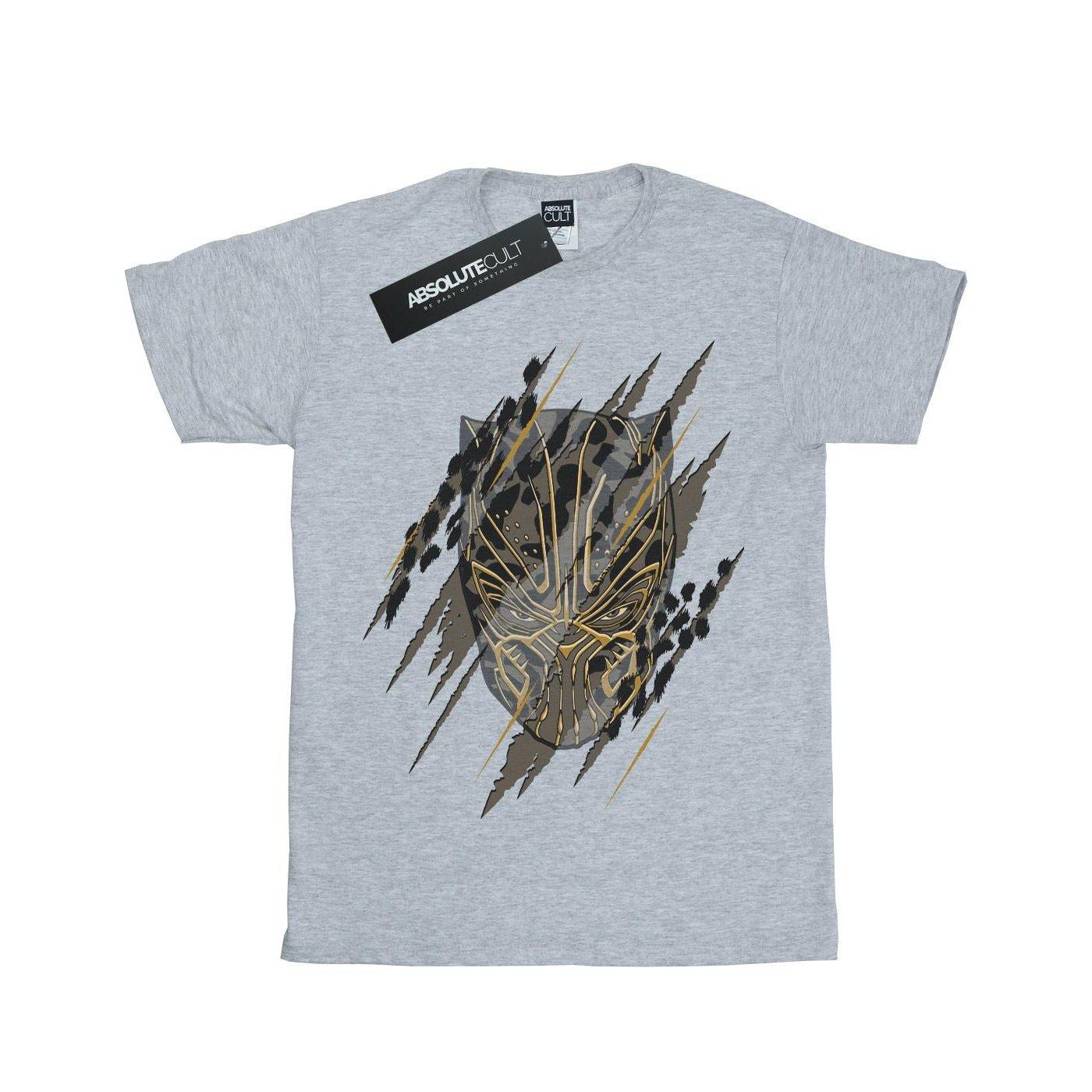 Image of Black Panther Gold Head Tshirt Unisex Grau 140/146