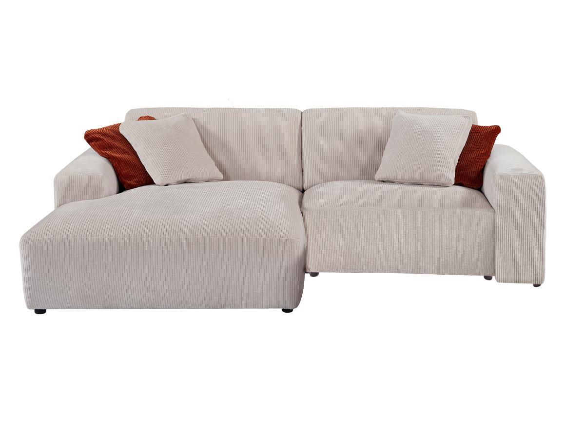 Maison Céphy Ecksofa - Ecke links - Cord - Beige - TIRONO von Maison Céphy  